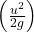 \left(\frac{u^2}{2g}\right)