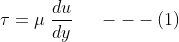 Newtons Law of Viscosity1