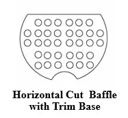 Segmental Baffle with horizontal cut with tream base