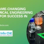 Illustration of chemical engineering tools and icons with text overlay: '10 Game-Changing Chemical Engineering Tips for Success in 2025.