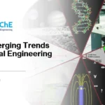 Top 5 Emerging Trends in Chemical Engineering for 2025, illustrated with futuristic icons and bold typography.