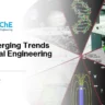 Top 5 Emerging Trends in Chemical Engineering for 2025, illustrated with futuristic icons and bold typography.